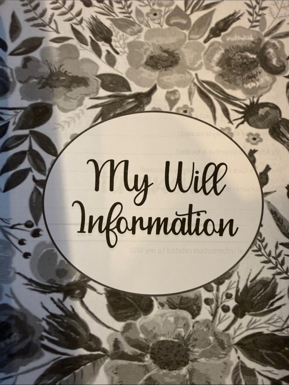 End of Life Planner — Black and White Hardcover Journal - Picture 4 of 11
